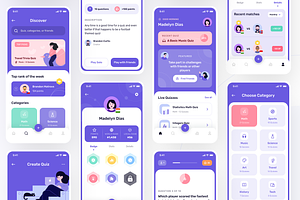 Queezy - Quiz App Mobile UI Kit