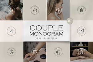 Elegant Couple Monogram Logo