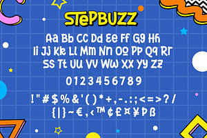 StepBuzz - A Playful Font