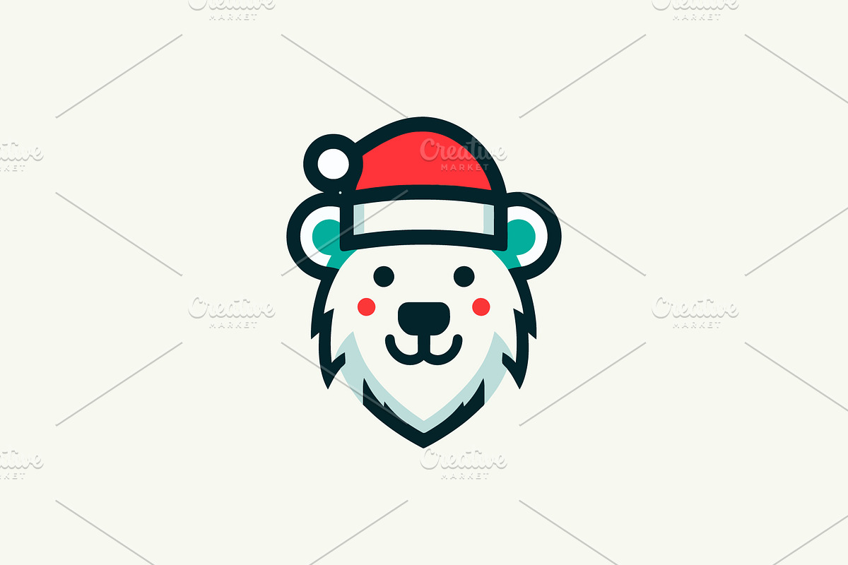 Christmas Polar Bear Logo, a Branding & Logo Template by Vectorium Studio