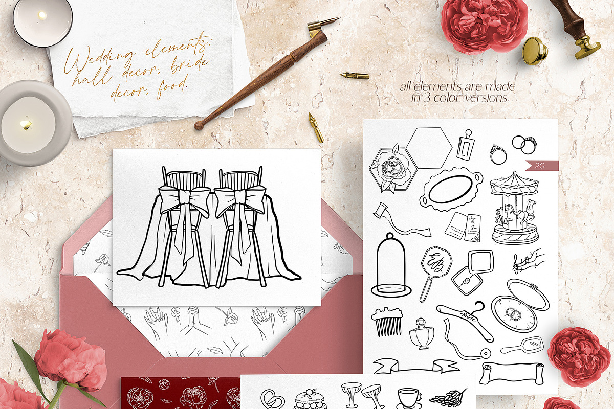 Wedding Map Creator Line Collection, an Animal Illustration by Alisha Gronska (Photo 5 of 8)