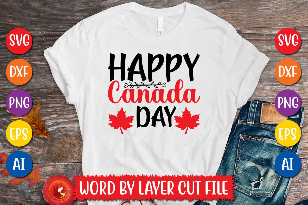 Happy Canada Day Cut File 