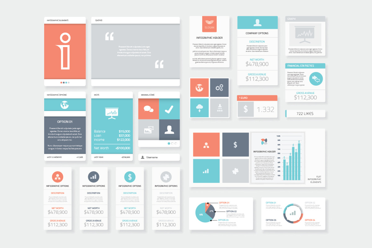Clean and Fresh Infographic Elements, an Illustration by Infographic Template Shop