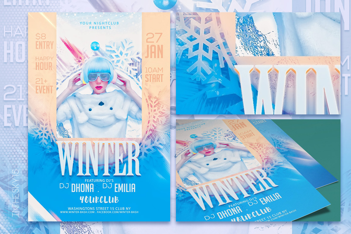 Winter Flyer Template, a Flyer Template by InTheSky15 (Photo 3 of 3)