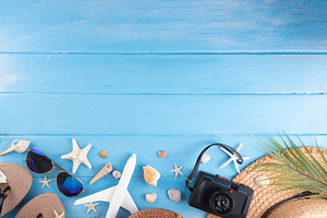 Summer holiday and vacation background, a Photo by Rimma