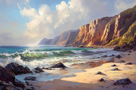 Coastal beauty featuring rocky shore, a Photo by Iftikhar Alam