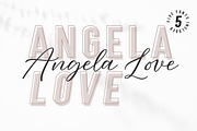 Angela Love Script & Sans, a Sans Serif Font by Fargun Studio (Thumbnail 1 of 18)