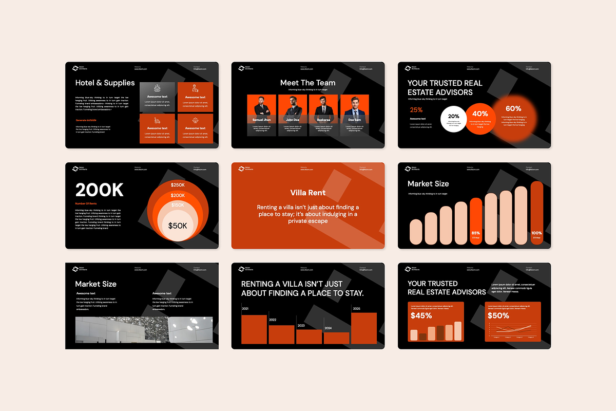 Axiom-Architecture Villa PowerPoint, a Presentation Template by Premast (Photo 3 of 4)