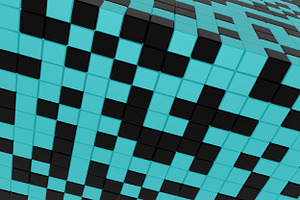 Blue And Black Cubes Backgrounds