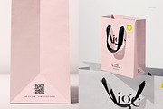 Cotton Handle Paper Gift Bag Mockup, a Packaging Mockup by creatsy5 (Thumbnail 7 of 14)