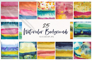 25  Abstract Watercolor Backgrounds