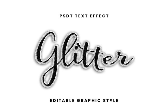 Glitter Script 3D Text Effect preview 3