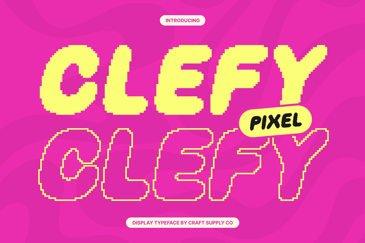 Clefy Pixel, a Sans Serif Font by Craft Supply Co. (Photo 1 of 8)