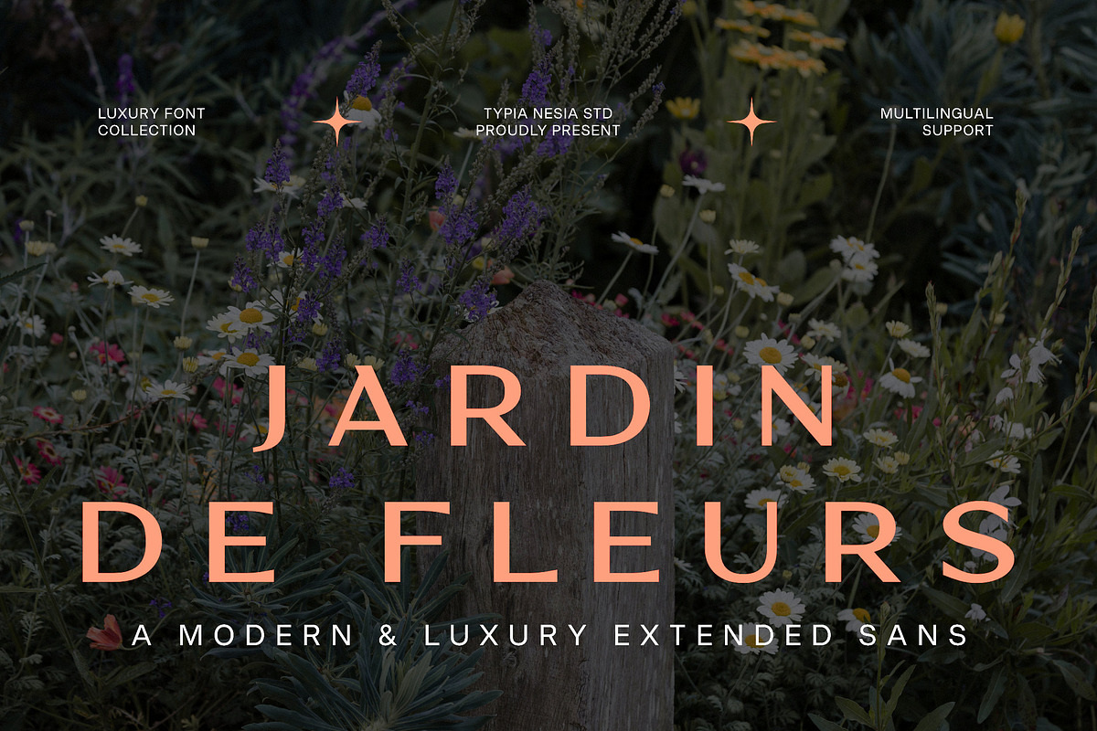 Jardin de Fleurs - Luxury Sans Serif, a Sans Serif Font by Typia Nesia (Photo 1 of 10)