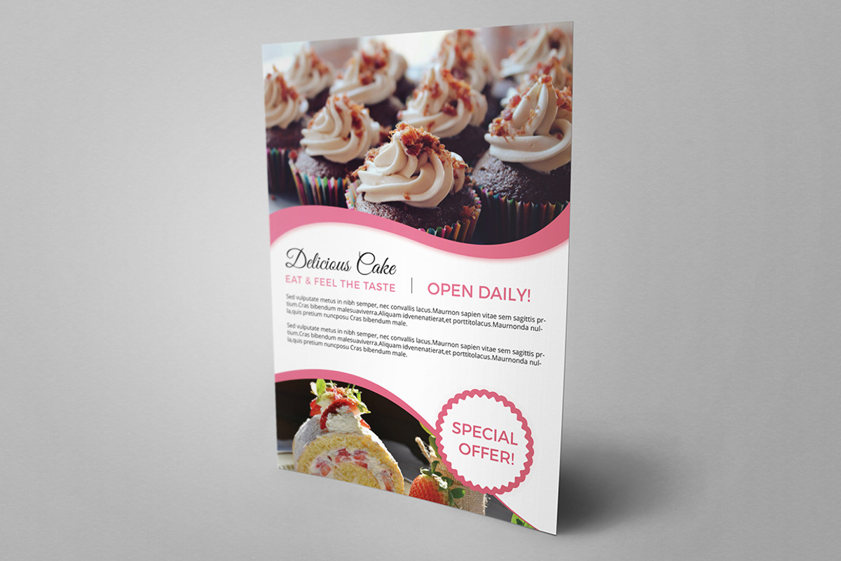 Cake Shop Flyer, a Flyer Template by Rimana_Templatehive (Photo 3 of 4)