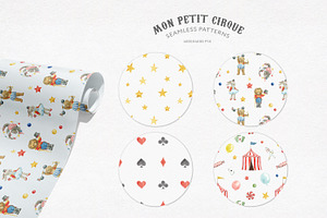 Toy Animal Circus Watercolor Clipart