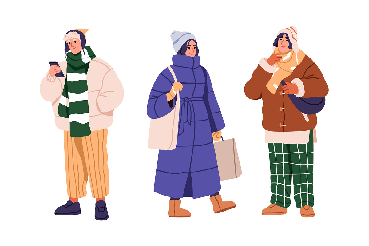People in fashion winter clothes set, a Person Illustration by Good Studio (Photo 4 of 5)