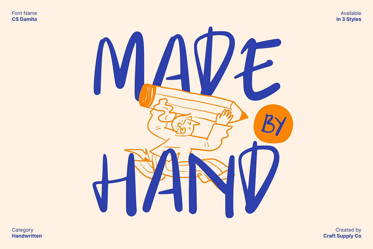 CS Damita – Handwritten Font, a Handwritten Font by Craft Supply Co. (Photo 2 of 8)