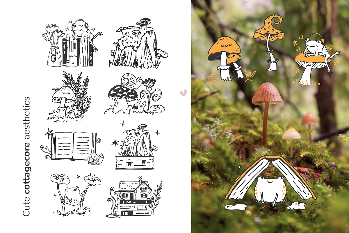 Whimsical Reading: Doodle & Cliparts, a Decorative Illustration by Heartwarming Art (Photo 6 of 9)