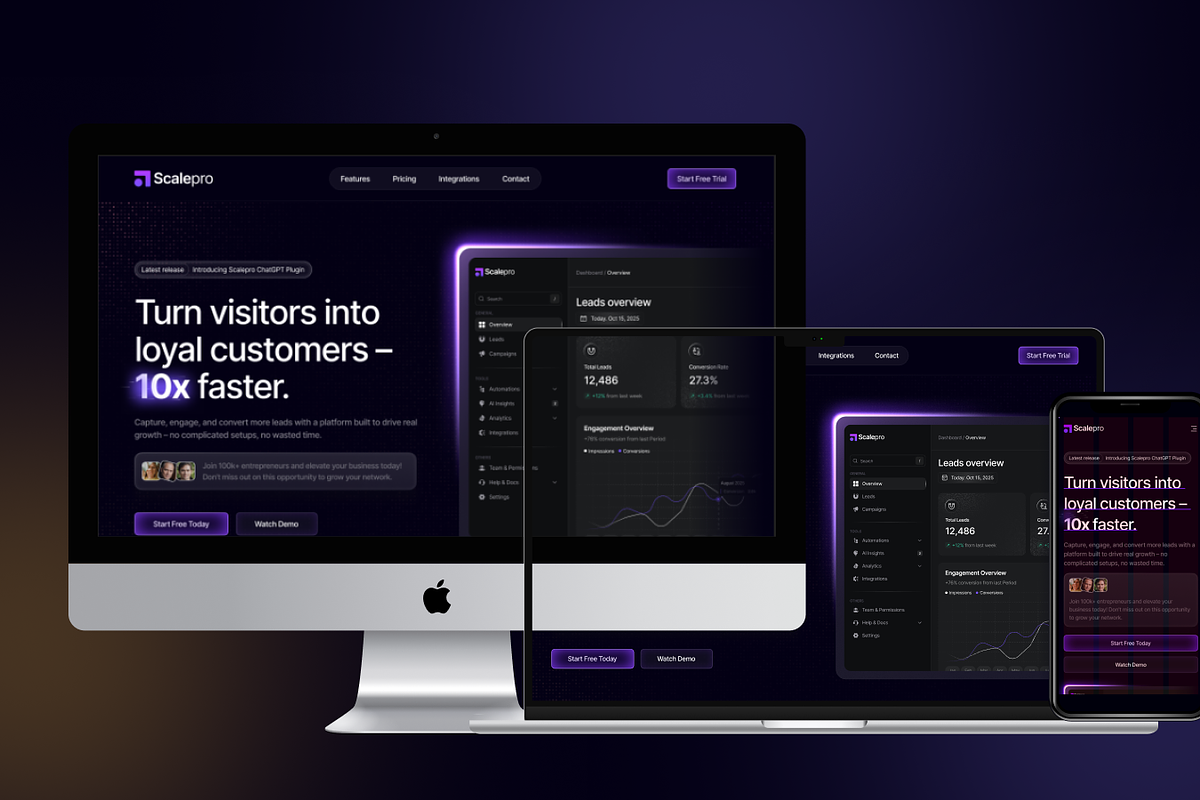 ScalePro - AI SaaS Website Template, a HTML Template by TNCFlow (Photo 2 of 5)