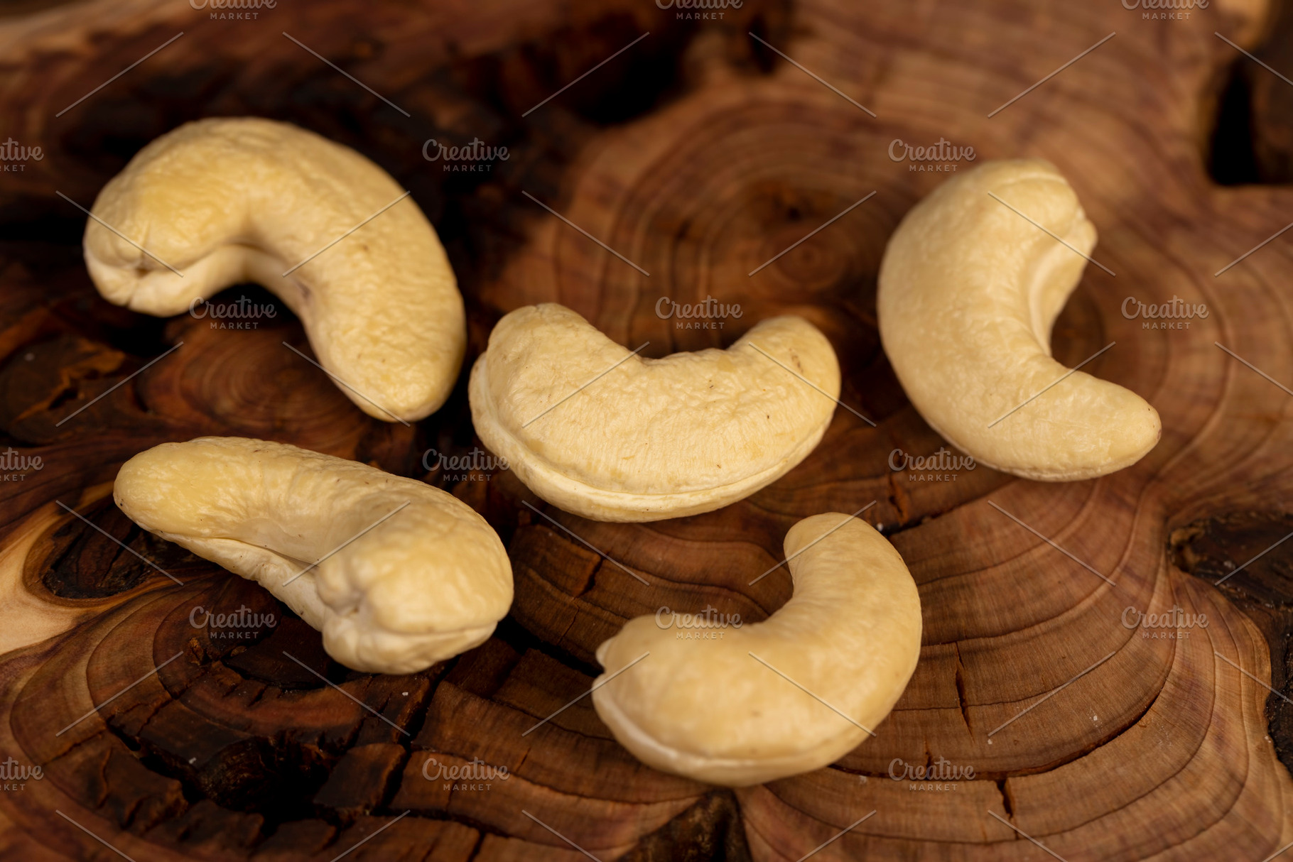 cashew nuts are healthy and allowed for vegans , top view, a Photo by rsoollAI