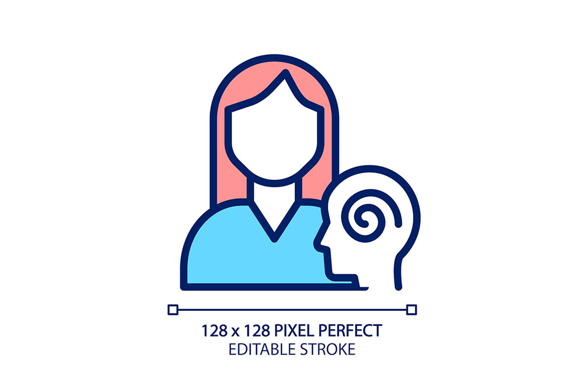 Psychiatry pixel perfect RGB color, an Outline Icon by IMG Visuals