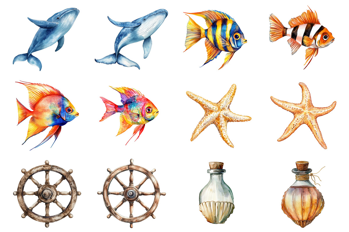 Ocean Clipart, Underwater Clipart, an Illustration by Design Market (Photo 4 of 4)