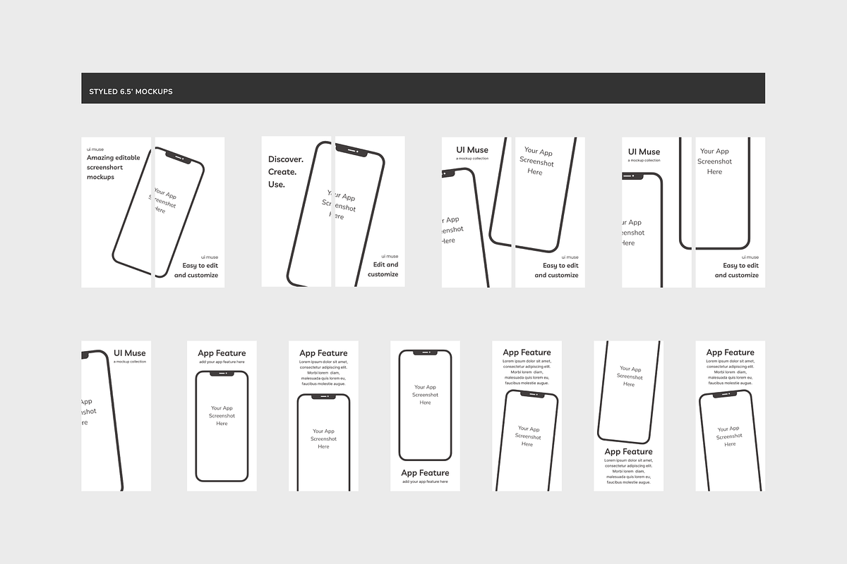 App Store Screenshot Templates, an iPhone Mockup by UI Muse (Photo 2 of 4)