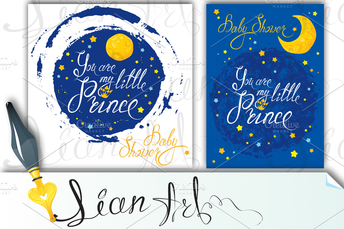 2 Baby Boy Showers, an Illustration by Lian-art