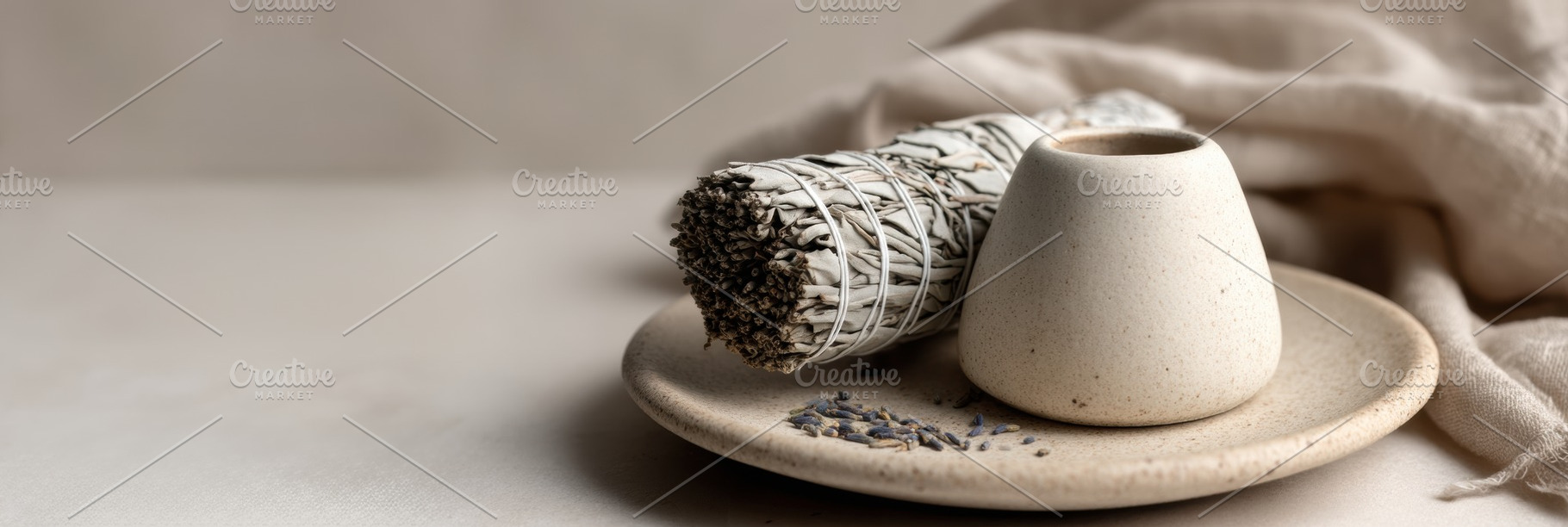 Sage smudge bundle, a Food & Drink Photo by Virgo Studio