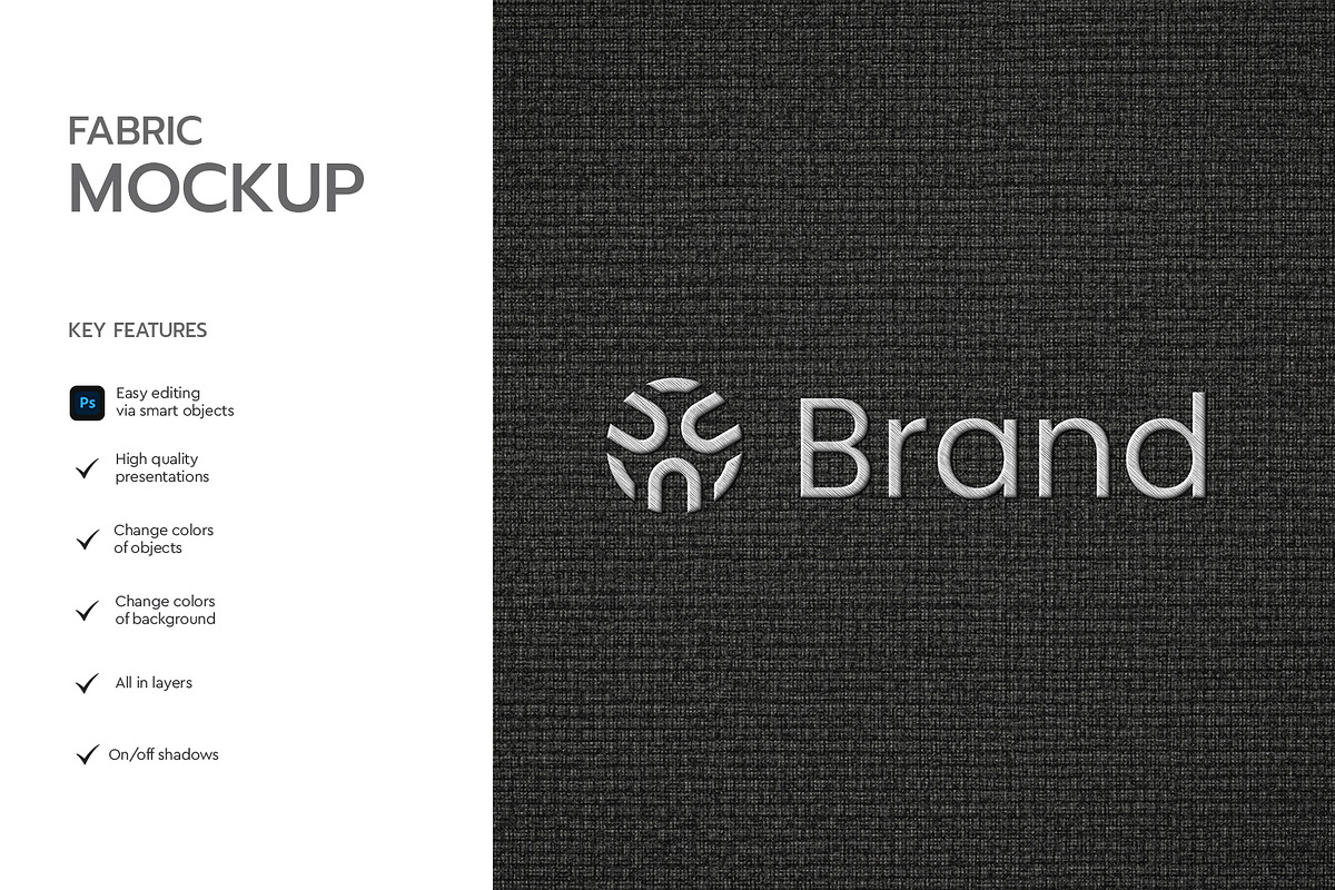 Fabric Text and Logo Mockup, a Product Mockup by graphypix (Photo 3 of 4)