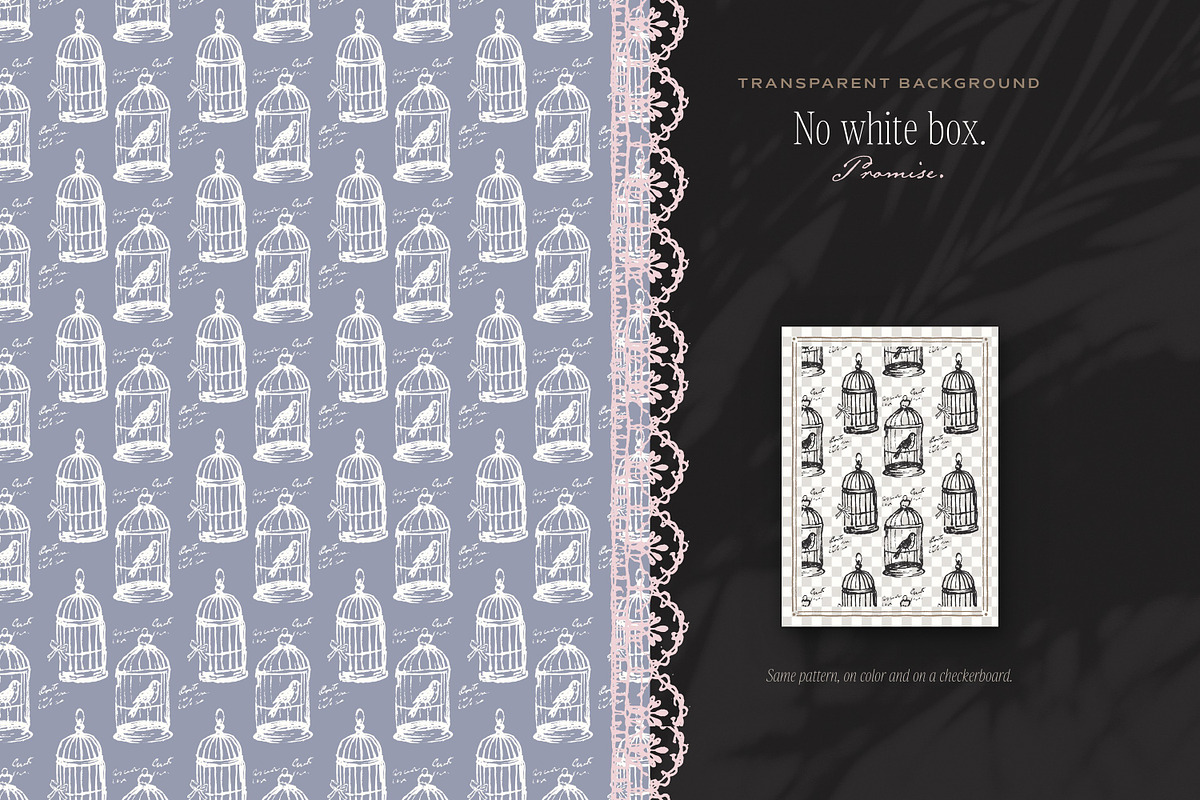 Toile & Vignette Seamless Patterns, a Pattern Graphic by The October Creative (Photo 6 of 12)