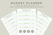Budget Planner Pages Set V-12, a Stationery Template by shahsoft (Thumbnail 1 of 3)