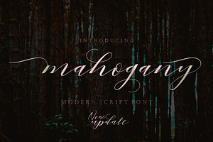 Mahogany Script, a Script Font by Areatype