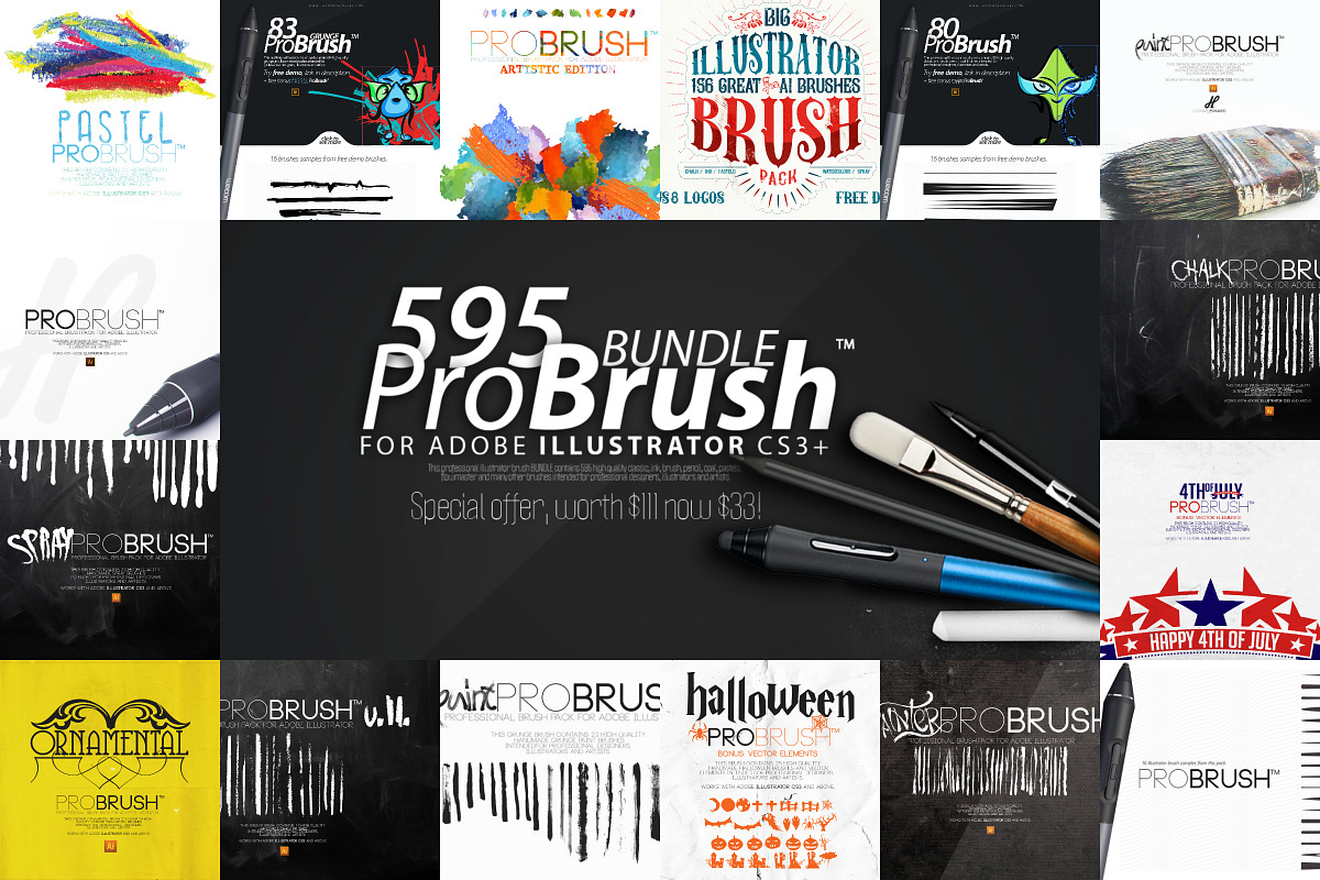 792 BRUSHES - ProBrush™ BUNDLE -76%, a Brush Add-On by Leonard Posavec (Photo 3 of 9)