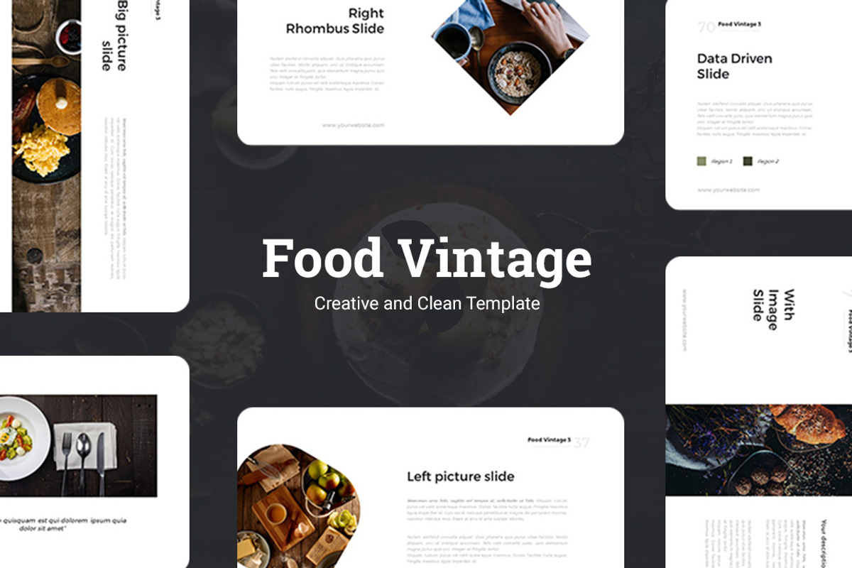 Food Vintage Presentation Template, a Presentation Template by CaDesign (Photo 1 of 6)
