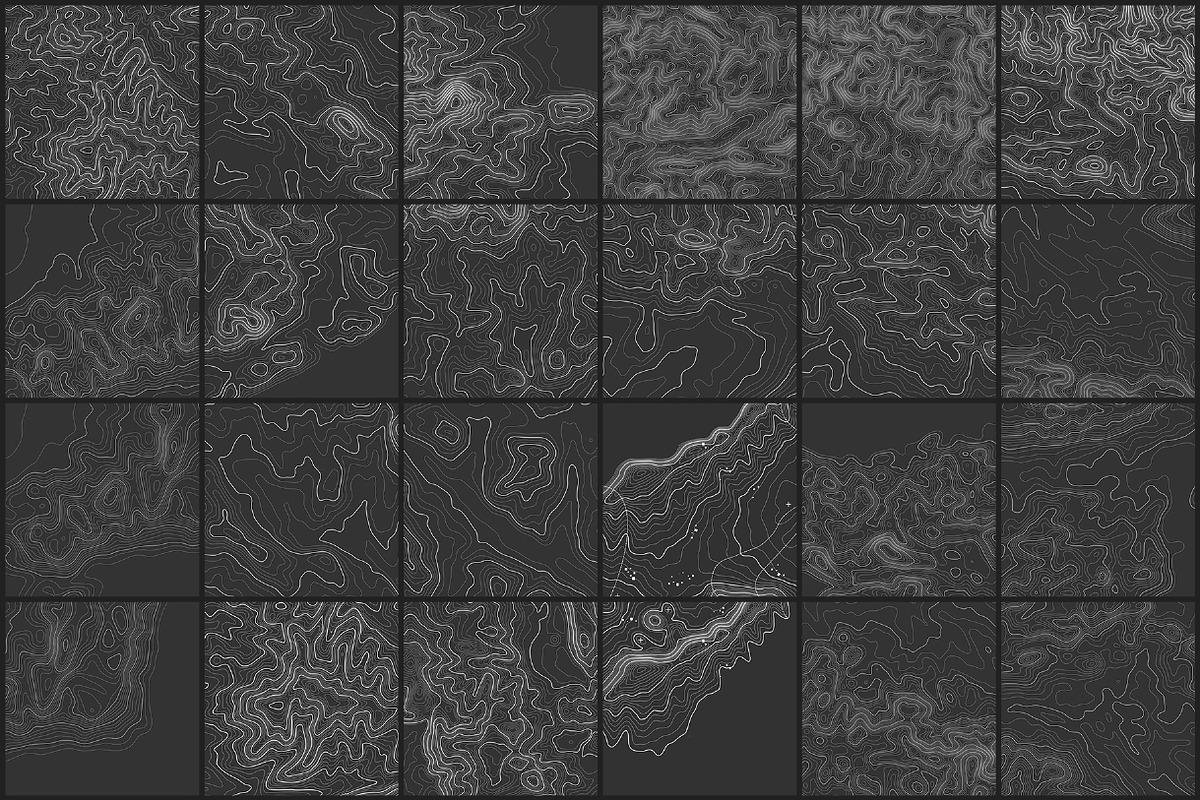 Topographic Maps Vector Bundle, a Texture Illustration by RDShop (Photo 10 of 13)