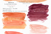 Orange Pink Fall Watercolor Flowers, an Illustration by Essem Creatives (Thumbnail 12 of 12)