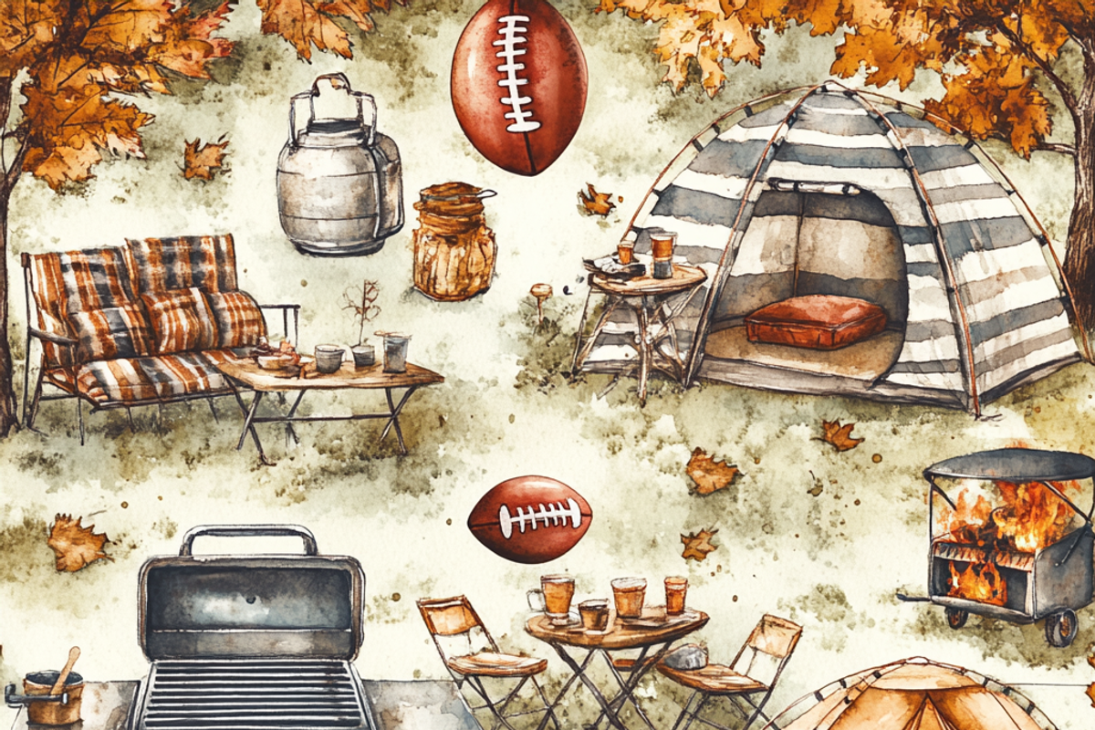Vintage Autumn Morning Football, a Background Graphic by Printable Treasure (Photo 3 of 3)