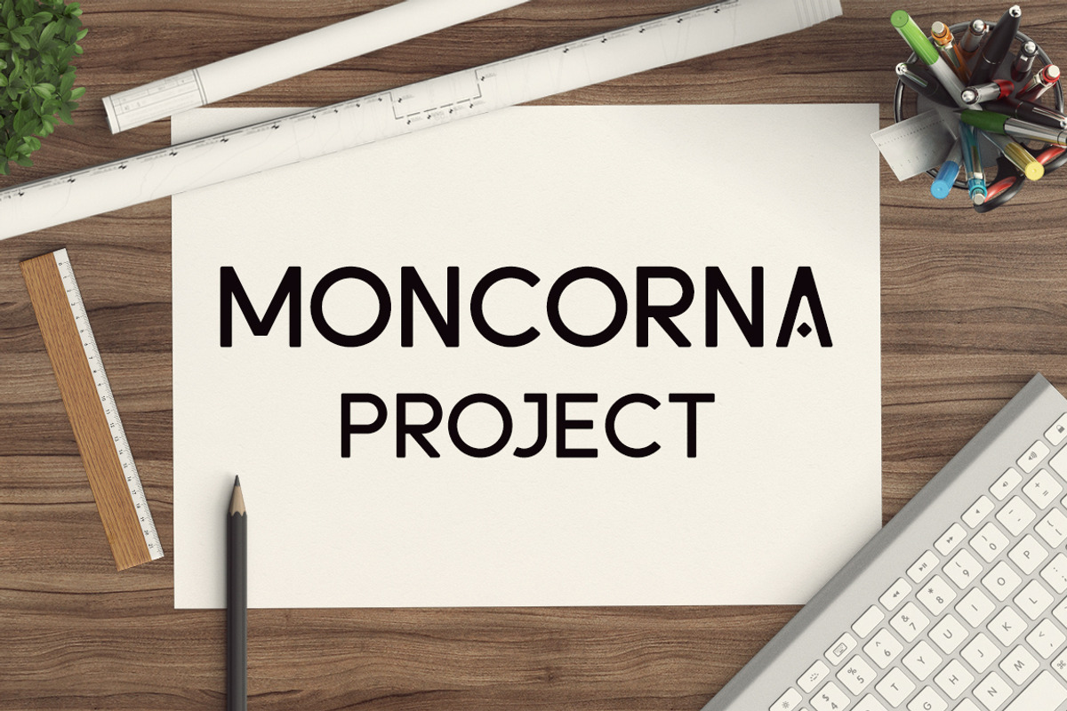 Moncorna Futuristic Sans Serif Font preview 2