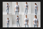 T-Shirt Mock-Up Set, a Shirt Mockup by Freeman Studio (Thumbnail 7 of 14)