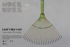 Leaf rake rust, an Object 3D Model by mockupzz