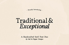 Traditional and Exceptional Font Duo