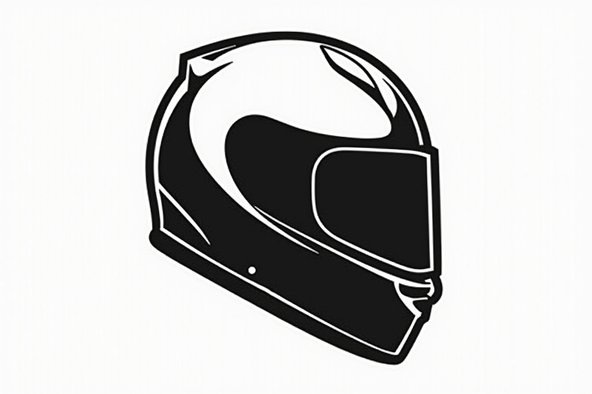Motorcycle Helmet Silhouette Set, an Illustration by hafijul (Photo 4 of 7)