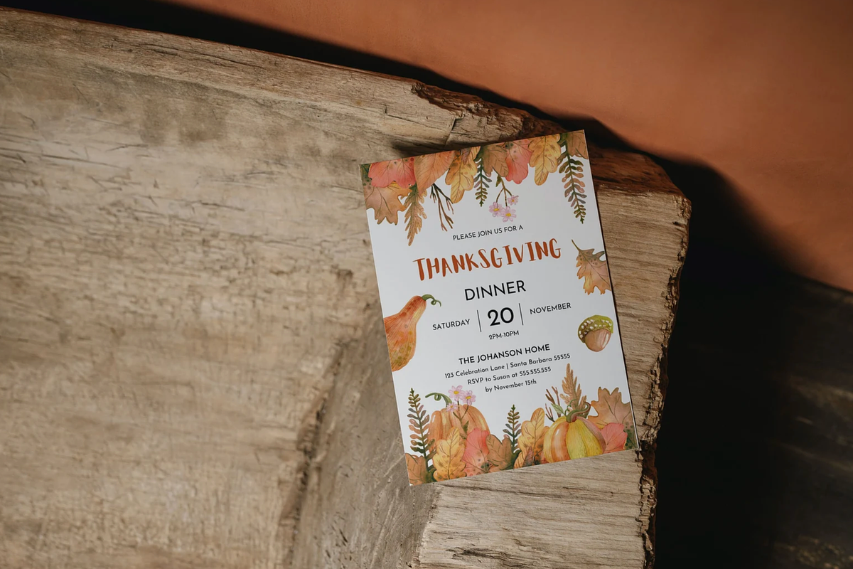 Editable Thanksgiving Invitation, an Invitation Template by ForeverPrint (Photo 1 of 8)