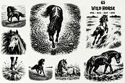 Wild Horse SVG Graphics Bundle, an Animal Illustration by DENIDigitalArtSudio (Thumbnail 1 of 8)