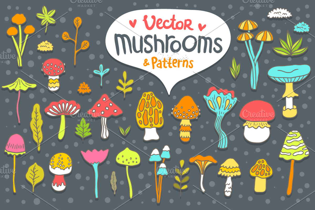 Mushrooms, an Illustration by kostolom3ooo (Photo 1 of 5)