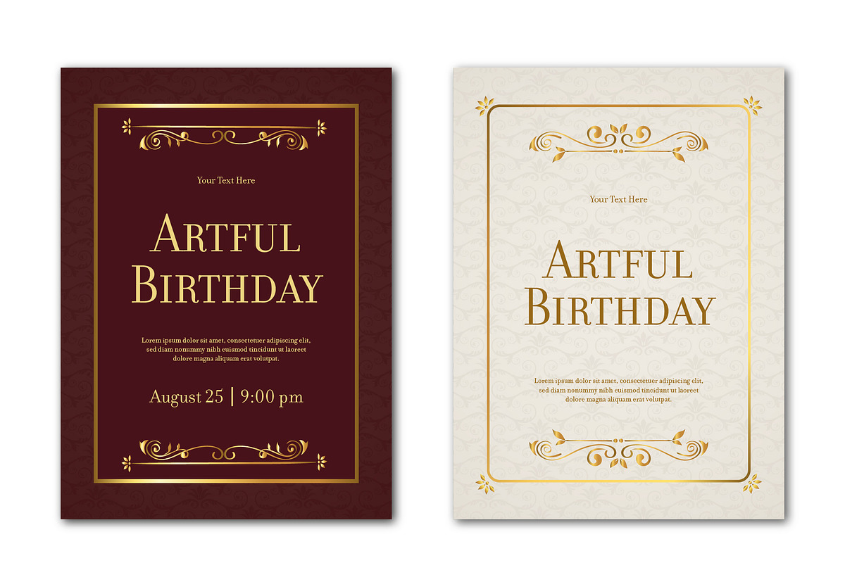 Elegant Birthday Invitation, a Templates & Theme by studiogstock