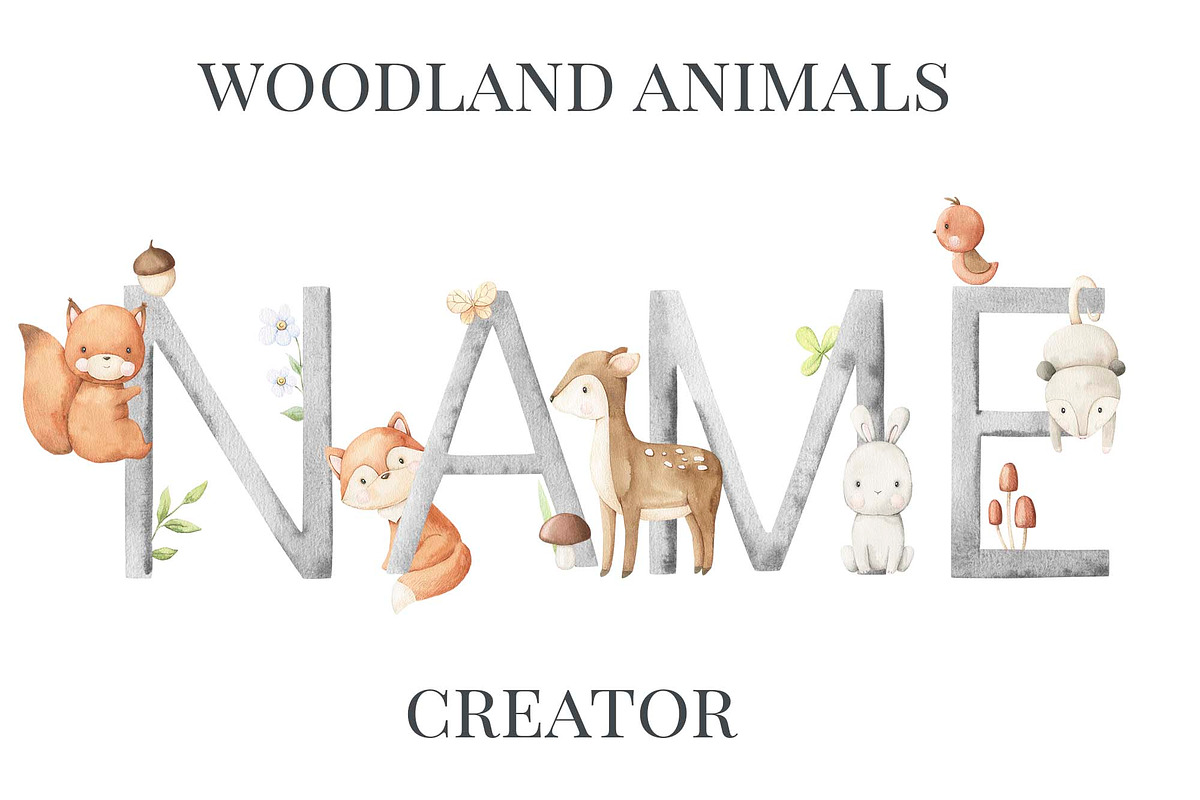 Name Creator - woodland animals, an Animal Illustration by Alesya Pytskaya (Photo 1 of 8)