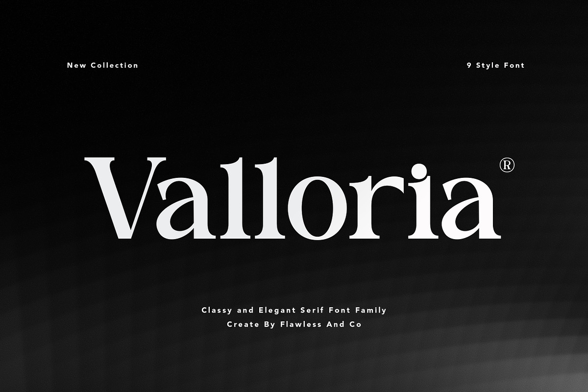 Valloria - Family Serif Font, a Serif Font by Flawless And Co (Photo 1 of 10)